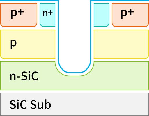 p+,n+,p,n-SiC,SiC Sub